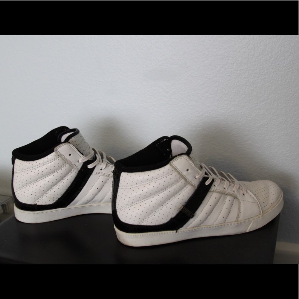 Supra Indy In White/Black - Size 8